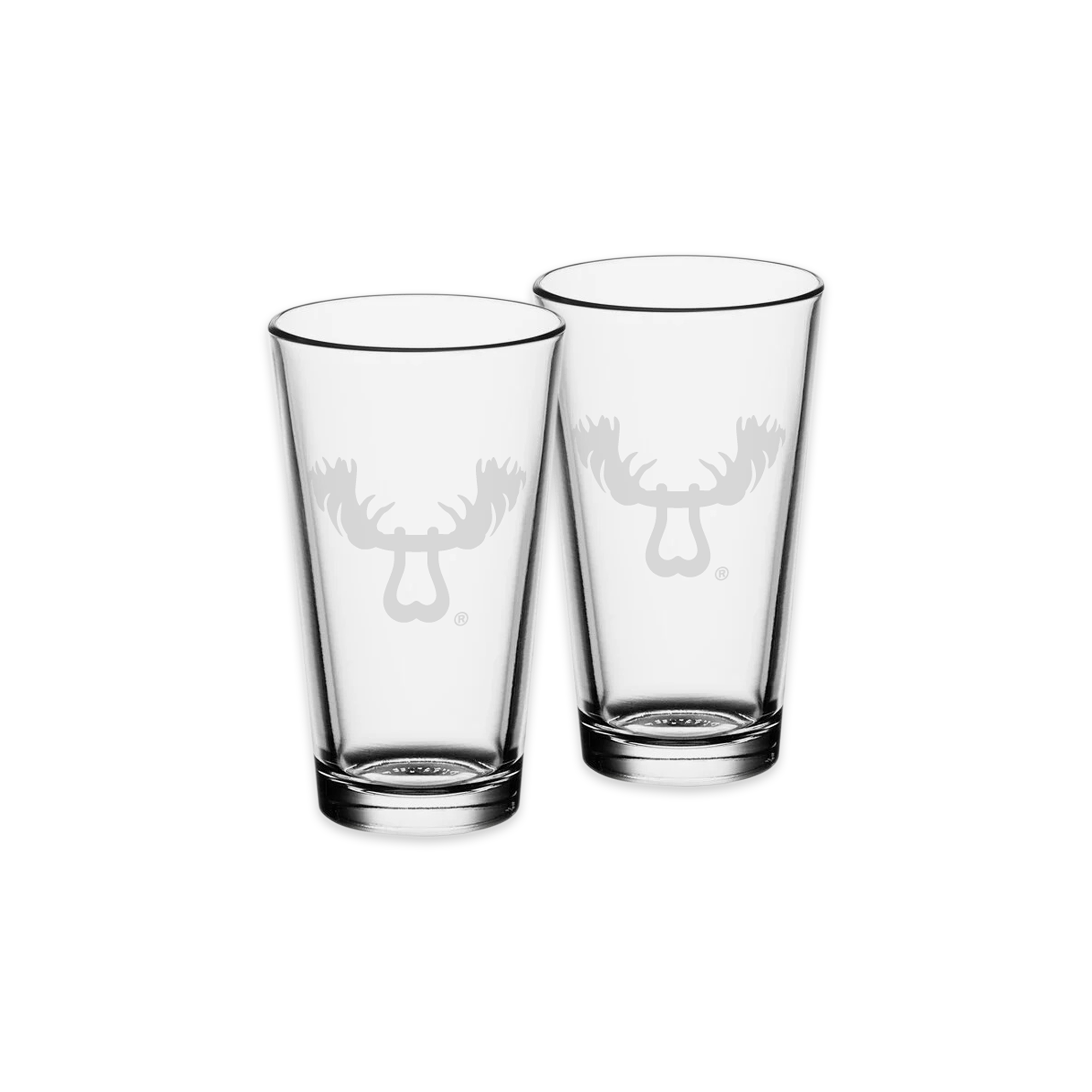 Moose Logo 16oz pint glasses | Two Pack