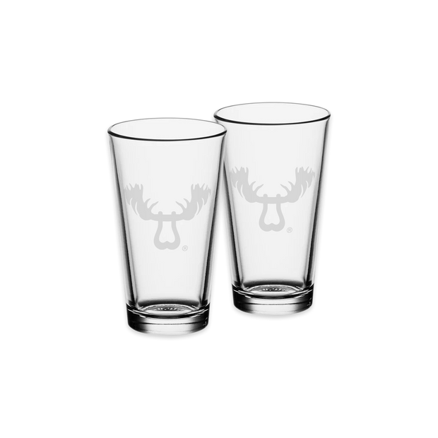Moose Logo 16oz pint glasses | Two Pack