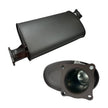 Redback Extreme Duty Straight Piped Muffler (Offset/Offset, 5in Round) - XM00073-ST