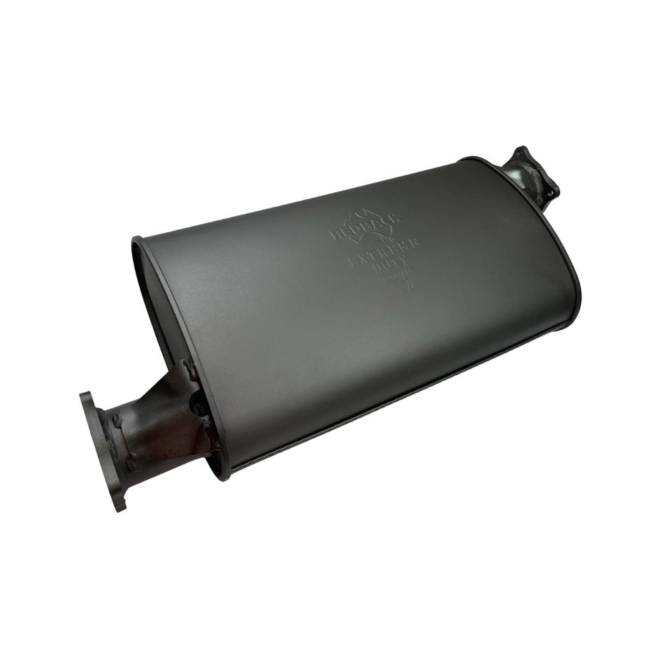 Redback Extreme Duty Straight Piped Muffler (Offset/Offset, 5in Round) - XM00073-ST