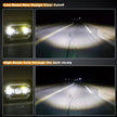 (2PCS/SET) 7X6 INCH SEALED BEAM LED HEADLIGHTS WITH HI-LO BEAM YELLOW TURN SIGNAL WHITE DRL LAMPS