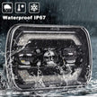 (2PCS/SET) 7X6 INCH SEALED BEAM LED HEADLIGHTS WITH HI-LO BEAM YELLOW TURN SIGNAL WHITE DRL LAMPS