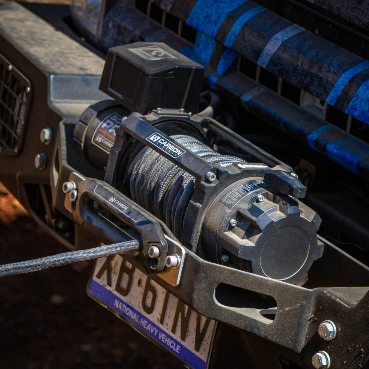 Carbon Scout Pro 20000lb Extreme Duty Truck Winch — BYO Hook