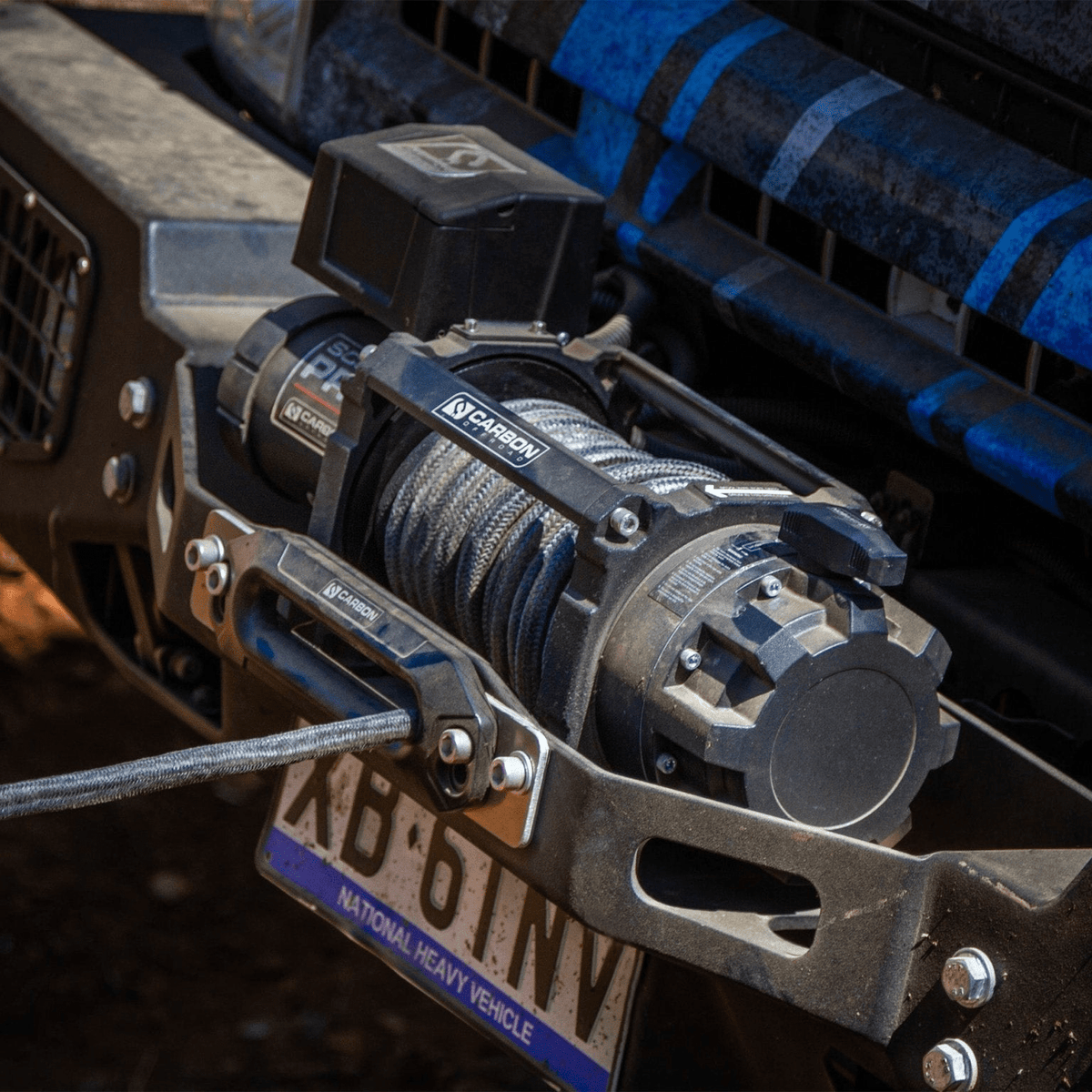 Carbon Scout Pro 20000lb Extreme Duty Truck Winch 24V — BYO Hook