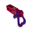 Moose Knuckle Offroad XL Grape Escape Purple D-Ring Shackle and Red Rum Mohawk 2.0 Shackle Receiver Combo for off-road vehicle recovery and towing.