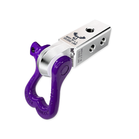 Atomic Silver Soft Shackle Hitch Receiver Purple Grape Escape D-Ring